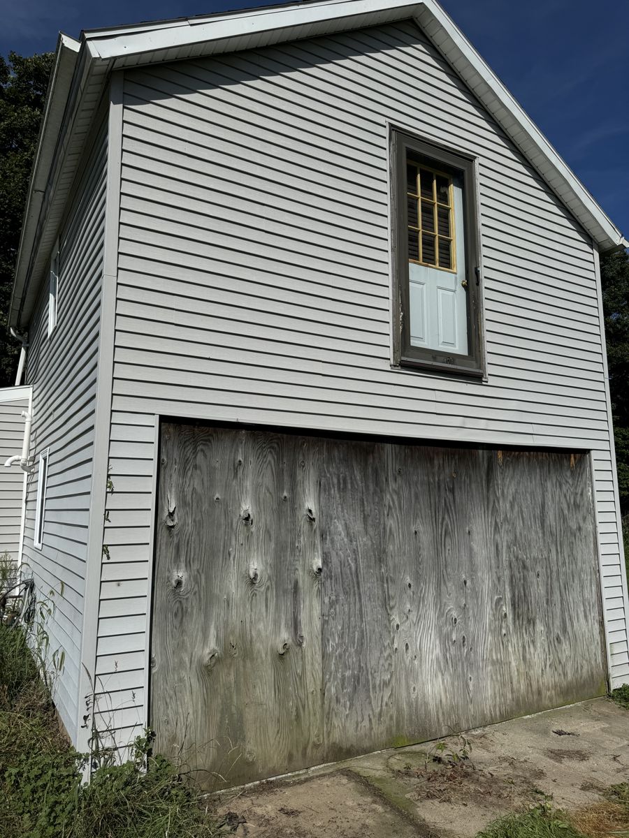 Garage siding