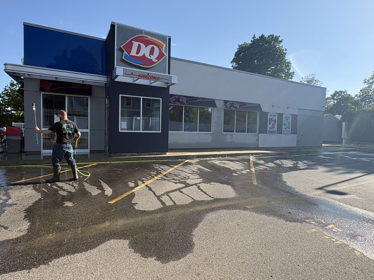 Washing a Dairy Queen lot
